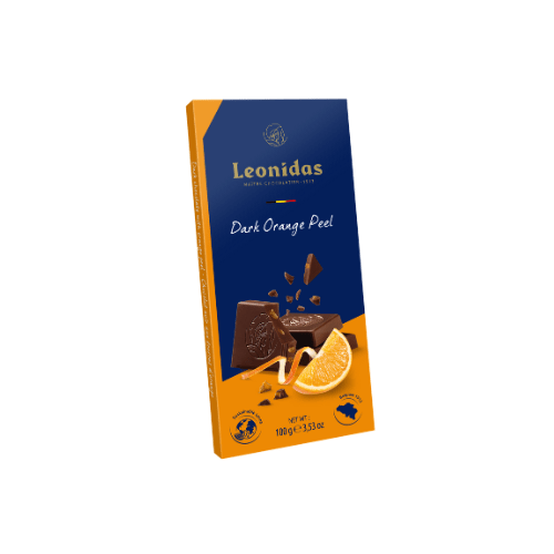 Tableta ciocolata neagra 54% cu portocala - 100g