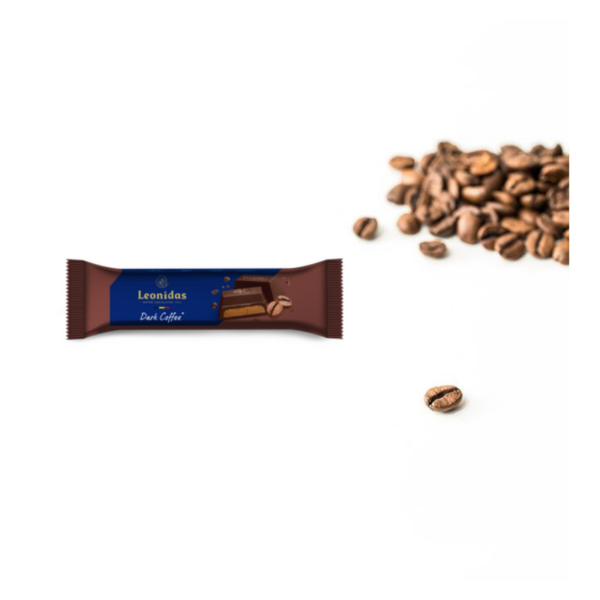 Bara ciocolata neagra 45% pralinata cu cafea 50g