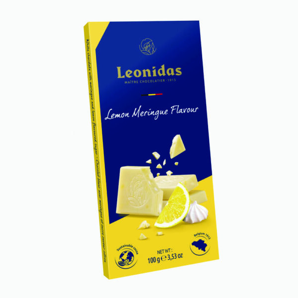 Tableta ciocolata belgiana Lemon Meringue,100 gr