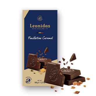 Tableta ciocolata neagra cu caramel feuilletine 100g